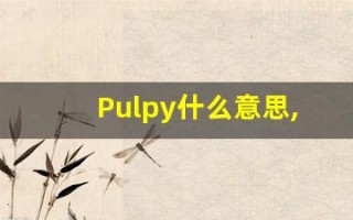 Pulpy什么意思,Pulpy用法,Pulpy的发音,Pulpy翻译