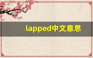 lapped中文意思,lapped中文翻译,lapped用法及例句,lapped语法