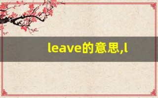 leave的意思,leave同义词,leave用法及例句,leave语法