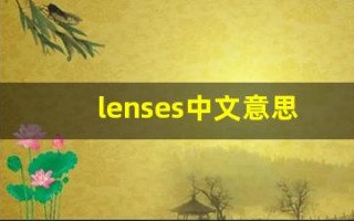 lenses中文意思,lenses中文翻译,lenses用法及例句,lenses语法