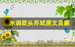 水调歌头苏轼原文及翻译,水调歌头苏轼全文,水调歌头苏轼翻译,水调歌头苏轼全诗解析