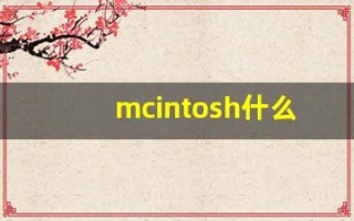 mcintosh什么意思,mcintosh用法,mcintosh造句