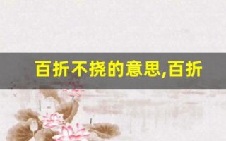 百折不挠的意思,百折不挠的近义词反义词,百折不挠造句例句,百折不挠出处及解释