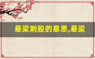 悬梁刺股的意思,悬梁刺股的近义词反义词,悬梁刺股造句例句,悬梁刺股出处及解释