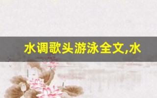 水调歌头游泳全文,水调歌头游泳讲了什么,水调歌头游泳经典句子