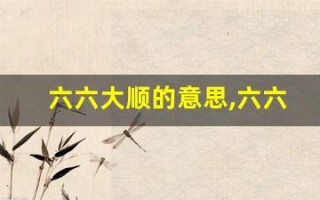 六六大顺的意思,六六大顺的近义词反义词,六六大顺造句例句,六六大顺出处及解释