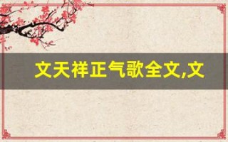文天祥正气歌全文,文天祥正气歌讲了什么,文天祥正气歌经典句子