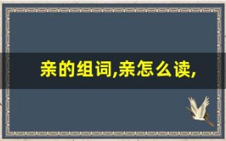 亲的组词,亲怎么读,亲的意思,亲的拼音