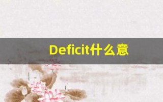 Deficit什么意思,Deficit用法,Deficit的发音,Deficit翻译