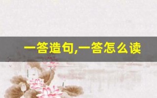 一答造句,一答怎么读,一答的意思,一答的组词