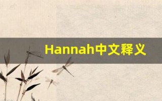 Hannah中文释义,Hannah中文翻译,Hannah造句,Hannah的发音