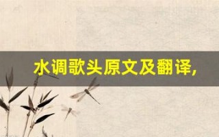 水调歌头原文及翻译,水调歌头全文,水调歌头翻译,水调歌头全诗解析