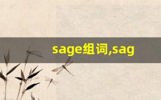 sage组词,sage中文翻译,sage造句,sage的发音