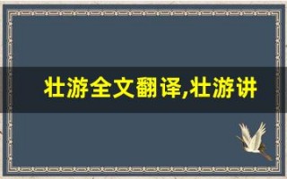 壮游全文翻译,壮游讲了什么,壮游经典句子