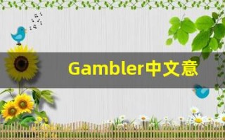 Gambler中文意思,Gambler中文翻译,Gambler用法及例句,Gambler语法