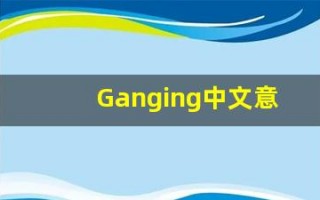 Ganging中文意思,Ganging中文翻译,Ganging用法及例句,Ganging语法