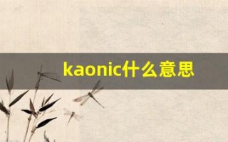kaonic什么意思,kaonic造句用法,kaonic的发音,kaonic中文翻译