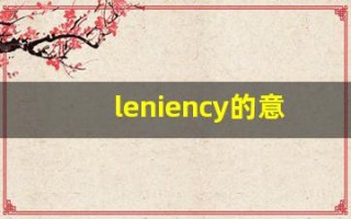 leniency的意思,leniency同义词,leniency用法及例句,leniency语法