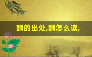 酮的出处,酮怎么读,酮的意思,酮的拼音