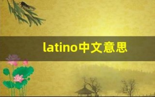 latino中文意思,latino中文翻译,latino用法及例句,latino语法