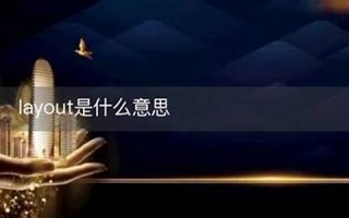 layout什么意思,layout中文翻译,layout用法及例句,layout怎么读