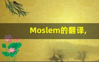 Moslem的翻译,Moslem怎么读,Moslem造句及用法