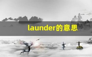 launder的意思,launder同义词,launder用法及例句,launder语法