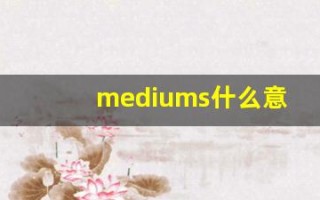 mediums什么意思,mediums用法,mediums造句