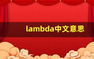 lambda中文意思,lambda中文翻译,lambda用法及例句,lambda语法
