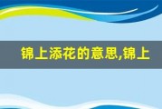 锦上添花的意思,锦上添花的近义词反义词,锦上添花造句例句,锦上添花出处及解释