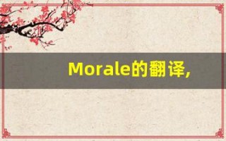 Morale的翻译,Morale怎么读,Morale造句及用法