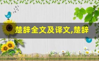 楚辞全文及译文,楚辞讲了什么,楚辞经典句子