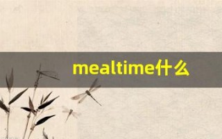 mealtime什么意思,mealtime用法,mealtime造句
