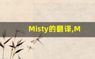 Misty的翻译,Misty怎么读,Misty造句及用法