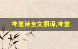 神童诗全文翻译,神童诗讲了什么,神童诗经典句子
