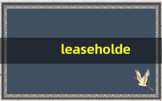 leaseholder中文意思,leaseholder中文翻译,leaseholder用法及例句,leaseholder语法