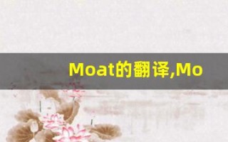 Moat的翻译,Moat怎么读,Moat造句及用法
