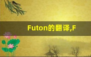 Futon的翻译,Futon怎么读,Futon造句及用法