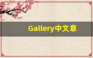 Gallery中文意思,Gallery中文翻译,Gallery用法及例句,Gallery语法