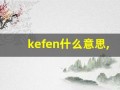 kefen什么意思,kefen造句用法,kefen的发音,kefen中文翻译