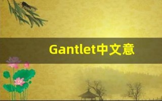 Gantlet中文意思,Gantlet中文翻译,Gantlet用法及例句,Gantlet语法