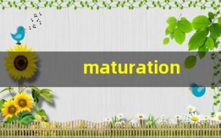 maturation什么意思,maturation用法,maturation造句