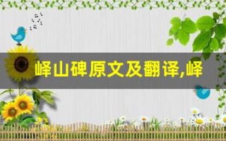 峄山碑原文及翻译,峄山碑全文,峄山碑翻译,峄山碑全诗解析