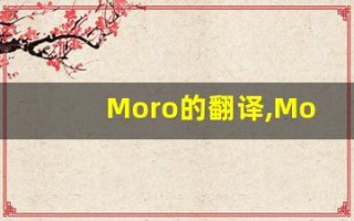 Moro的翻译,Moro怎么读,Moro造句及用法