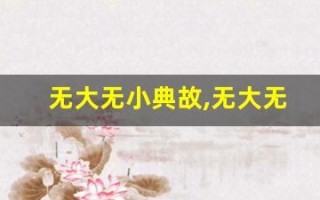 无大无小典故,无大无小故事,无大无小是什么意思