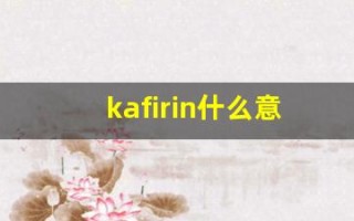 kafirin什么意思,kafirin造句用法,kafirin的发音,kafirin中文翻译