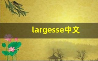 largesse中文意思,largesse中文翻译,largesse用法及例句,largesse语法