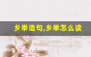 乡举造句,乡举怎么读,乡举的意思,乡举的组词