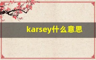 karsey什么意思,karsey造句用法,karsey的发音,karsey中文翻译