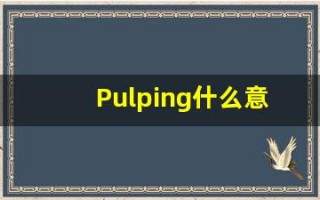 Pulping什么意思,Pulping用法,Pulping的发音,Pulping翻译